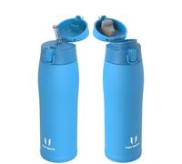 Super Sparrow Gourde Isotherme - INOX Bouteille Isotherme - 750ml - Mug Isotherme Étanche - Gourde Enfant sans BPA - Comprend 2 Couvercles avec Paille et Couvercle Sport