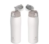 Super Sparrow Gourde Isotherme - INOX Bouteille Isotherme - 750ml - Mug Isotherme Étanche - Gourde Enfant sans BPA - Comprend 2 Couvercles avec Paille et Couvercle Sport