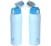 Super Sparrow Gourde Isotherme - INOX Bouteille Isotherme - 950ml - Mug Isotherme Étanche - Gourde Enfant sans BPA - Comprend 2 Couvercles avec Paille et Couvercle Sport