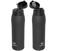 Super Sparrow Gourde Isotherme - INOX Bouteille Isotherme - 950ml - Mug Isotherme Étanche - Gourde Enfant sans BPA - Comprend 2 Couvercles avec Paille et Couvercle Sport