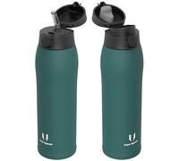 Super Sparrow Gourde Isotherme - INOX Bouteille Isotherme - 950ml - Mug Isotherme Étanche - Gourde Enfant sans BPA - Comprend 2 Couvercles avec Paille et Couvercle Sport