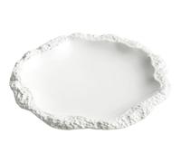 Superbe Bol Sur Pied Texturé En Pierre - Bol Exquis for Clés Et Bonbons, Plat De Service En Céramique Durable for Table D'entrée, Décoration D'intérieur, Présentation De Fête(29.5cm)