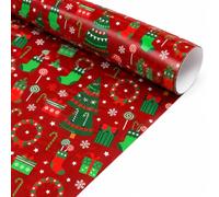 Superbe Papier Cadeau Noel En Feuilles Avec Ruban Vert Et Étiquettes | Inclus 10 Belle Etiquette Cadeau Noel. Ce Bel Ensemble Festif Est Idéal Pour Décorer Vos Présents Avec Élégance Et Soin.