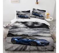 Supercar Housse Couette Cm X Cm Polyester-Coton Parures De Lit Anti-Allergique Housse De Couette Personnes Avec Taies D'oreiller X Cm