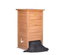 SUPERCOMP Composteur en Bois - Protection Anti-Nuisibles, Sans Odeurs, Sans Brassage du Compost, Aération Verticale, avec Plaque de Fond, 340L