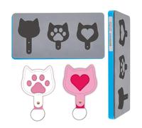 SUPERDANT 1 Pièce Emporte-Pièce en Bois en Forme de Patte de Chat 10x5 pouces/25.4x12.7 cm pour Bout de Cuir de Porte-Clés Pendentif Outil d'Artisanat Compatible avec Machine de Découpe