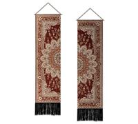 SUPERDANT 2 Pièces Tapisserie Mandala Bohème Demi Mandala Vertical Tenture Murale 51.2x13 in/130x33 cm Art Mural Décoratif en polyester Étroit Pour Chambre Couloir Cave d'Homme Coloré