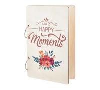 SUPERDANT Album Carte Postale en Bois Happy Moment Carte de Vœux Presentoir Rappel D'Anniversaire Calendrier Gardien Support de Livre Rangement Photo Ouverture de L'école