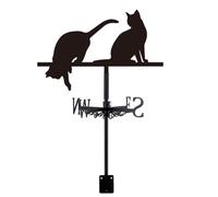 SUPERDANT Girouette de Jardin Exterieur de Chat pour Toit Girouettes Indicateur de Direction du Vent Noir Décoration de Jardin Deco Jardin Exterieur