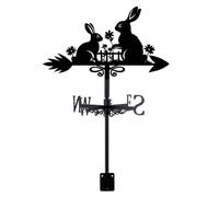 SUPERDANT Girouette de Jardin Exterieur de Jardin Lapin Girouettes Lapin pour Girouettes de Toit Animal Métal pour Jardin Indicateurs de Direction du Vent Deco Jardin Exterieur