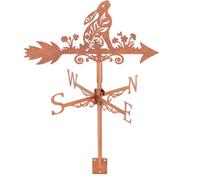 SUPERDANT Girouette de Jardin Exterieur de Lapin Instrument de Mesure de la Direction du Vent en Cuivre Rouge Installation Girouettes pour Jardin Lièvre Contemplant la Lune Deco Jardin Exterieur