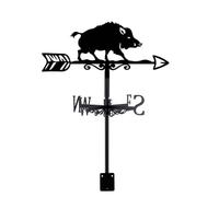 SUPERDANT Girouette de Jardin Exterieur en Fer en Forme de Sanglier Girouettes en Métal en Forme de Cochon Girouette Noire en Forme d'animal Girouette Art de Jardin Girouette de Toit