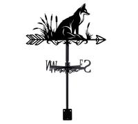 SUPERDANT Girouette de Jardin Exterieur Fox Girouette Fox Reed Girouettes Girouette Fox Metal Girouette de Toit Décoratives Extérieures Indicateur de Direction du Vent en Forme Deco Jardin Exterieur