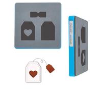 SUPERDANT Marque-Page en Sachet de Thé en Cuir Emporte-Pièce en Forme de Cœur Décoration de Livre Découpeuse en Bois Artisanat DIY Cadeaux Faits Main pour Homme Femme