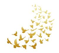 SUPERDANT Oiseaux Volants Stickers Muraux Troupeau D'Oiseaux Volant Silhouettes Sticker Mural Creative Vinyle Stikers Murals Mur Art Décor pour Nursery Bureau Home TV Fond Décor 40x59Cm