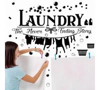 SUPERDANT Stickers Muraux pour Buanderie The Never Ending Story Stickers Muraux Art Mural Peintures Murales Autocollants Muraux pour Buanderie Décoration Murale pour Buanderie
