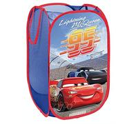 Superdiver - Corbeille pliable Cars Disney Pixar - Flash McQueen - Licence officielle - Idéale pour ranger les jouets et vêtements - 36x36x58 cm - Légère et compacte - Parfaite pour les enfants.