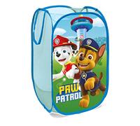 SUPERDIVER - Corbeille pliable Pat’ Patrouille - Licence officielle Nickelodeon - Idéale pour ranger les jouets et vêtements - 36x36x58 cm - Légère et compacte - Parfaite pour les enfants.