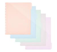 SUPERFINDINGS 10 Pochettes Perforées A4 en Plastique Porte Documents 29 x 24 cm Dossiers à 11 Trous avec Étiquettes à Onglets Intercalaires Inscriptibles pour Classeurs de Cahiers
