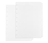 SUPERFINDINGS 12 feuille 8 intercalaires à Onglets A5 6 intercalaires A5 intercalaire à Disque Blanc avec 6 onglets Intercalaire en Plastique Pages D'Index de Planificateur à Disque 8.3 x. 6.2"