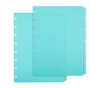 SUPERFINDINGS 12 Intercalaire A5 SéParateurs De Pages Avec Onglets 8 Hole Intercalaire en Plastique Pages à Disque Vert avec 6 onglets Pour classeur A5 Maxi format ou classeur à levier 8.3 x. 6.2"