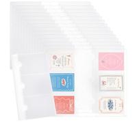 SUPERFINDINGS 15Pcs Porte Cartes 19.2x11cm Pochette Portes Cartes Insert pour Carnet de Voyage A6 Pochettes Organisatrices Transparentes Pages de Recharge Protectrices de Carte pour Couverture A6