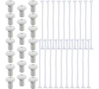 SUPERFINDINGS 20 Kits De Mèches pour Lampes À Huile avec Support Céramique Et Perles Champignon 19,5 cm (7,7") Mèches Tressées Rondes Compatibles avec Lampes À Pétrole Lanternes Et Torches