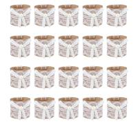 SUPERFINDINGS 20 Rond de Serviette en Dentelle Porte Serviette en Toile de Jute Accessoires de Table de Salle à Manger Porte Serviette Rustique en Toile de Jute Décoration de Table de Mariage de Noël