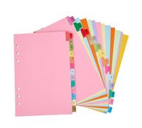 SUPERFINDINGS 26Pcs Intercalaires Alphabet A5 Pour Classeur 6 Anneaux | 26 Onglets A À Z Multicolores, Papier Résistant 0.3-0.5mm, Taille 21×15.2cm, Adapté Pour Tri Notes, Matériaux Scolaires
