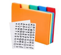 SUPERFINDINGS 50Pcs Séparateurs De Cartes Fiches 3x5 in Guides De Fiches Avec Onglets Alphabétiques En Plastique Codées Multicolores Avec 160 Pièces Autocollants Pour Cartes Flash Carte De Recettes