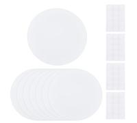 SUPERFINDINGS 8 Feuille de Recouvrement de Trou Mural avec 60 Autocollants en Plastique Plaque de 30cm Plaque de Recouvrement Anti Poussière Plaque Plate Ronde Givrée Vierge pour Le Recouvrement