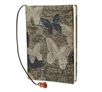 SUPERFINDINGS Couverture de Livre A5 Papillon Doré en Tissu Housse de Protection pour Livre Broché Couvertures de Carnet Agenda Journal A5 pour Roman Relié Manuel Cadeau pour Amateurs de Lecture