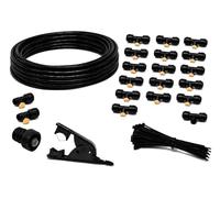 SUPERFOG - Système de brumisation domestique pour rafraîchir patio ou jardin. Avec 18 buses ou points de refroidissement, Noir, SF3051