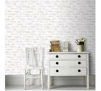 SUPERFRESCO EASY Papier peint support intissé Brick vinyle grainé - 1005 x 52 cm - Blanc