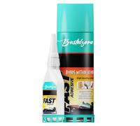 Superglue avec activateur en spray. Super colle avec accélérateur d'adhésif. Adhésif professionnel tout usage à haute force d'adhérence (50gr de colle avec 200ml de spray)