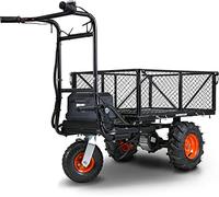 SuperHandy Brouette électrique 48 V, Charge 230 kg, Traction 460 kg | Batterie lithium-ion; chariot utilitaire pour ferme et jardin, conçu pour transporter facilement outils, terre et matériaux