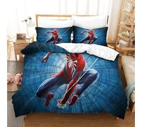 Superhero Parure De Lit Motif Spider-Man D,En Microfibre Douce Parure De Lit Avec Housse De Couette Et Taies D'oreiller,Fermeture ¿¿Clair,Ensemble De L