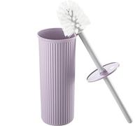 Superio Ribbed Collection - Brosse décorative en Plastique pour Cuvette de Toilette et Support, Lilas Violet (Lot de 1)