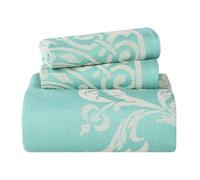 Superior Ada Couvre-lit en Coton Turquoise King Size