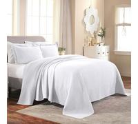 Superior Couvre-lit en Coton Blanc 03 pour lit King Size