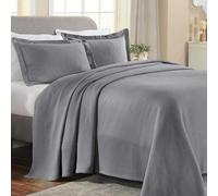 Superior Couvre-lit en Coton, Gris, Grand lit