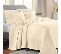 Superior Couvre-lit en Coton, Ivoire, King Size