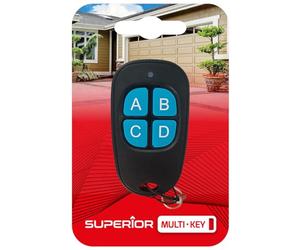 Superior Electronics SUPRF004 Multi-Key Télécommande Universelle à Quatre canaux, fréquence Variable de 433,92 à 898 MHz, Code Fixe