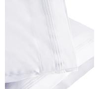 Superior - Ensemble 2 taies d'oreiller, 51 x 102 cm, Coton Premium à 1000 Fils au Pouce carré, Couche Simple, uni, Blanc