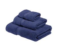 Superior - Ensemble de Serviettes, 3 pièces, Coton supérieur de 900 grammes, Bleu Marine
