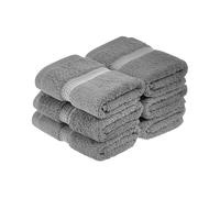Superior - Ensemble de Serviettes pour Le Visage, 6 pièces, Coton supérieur de 900 grammes, Charbon