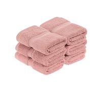 Superior - Ensemble de Serviettes Visage, 6 pièces, Coton supérieur de 900 grammes, Rose de thé