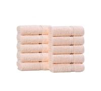 Superior - Ensemble de Serviettes Visage, Coton, pêche, 10 pièces