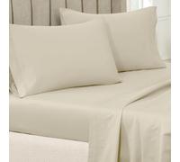 Superior - Ensemble de taies d'oreiller, 51 x 76 cm, uni, Coton, Couche Simple, 650 Fils au Pouce carré, Ivoire, 2 pièces