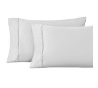 Superior Ensemble de taies d'oreiller en Coton égyptien 1200 Fils au Pouce carré, Platine